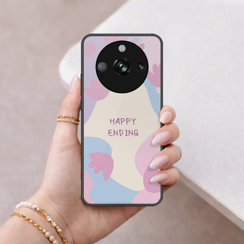 Realme 11 Pro Cover - Happy Series - HQ Ultra Shine Premium Infinity Glass Soft Silicon Borders Case