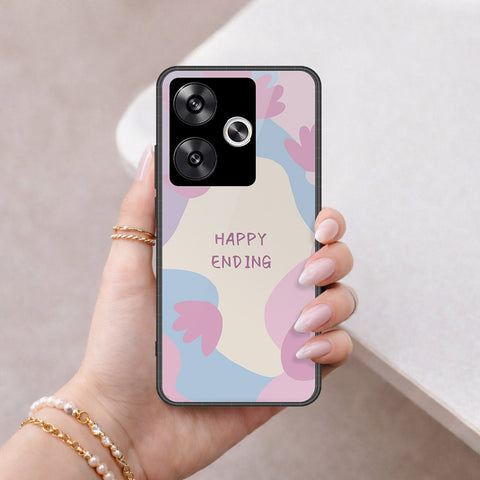 Xiaomi Poco F6 Cover - Happy Series - HQ Ultra Shine Premium Infinity Glass Soft Silicon Borders Case