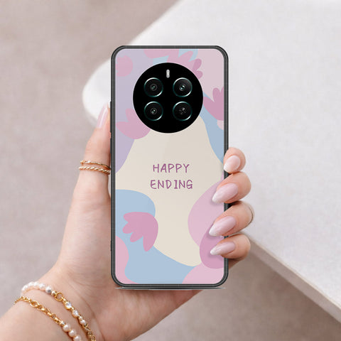 Realme P1 Speed Cover - Happy Series - HQ Ultra Shine Premium Infinity Glass Soft Silicon Borders Case