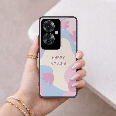 Oppo Reno 11F 5G Cover - Happy Series - HQ Ultra Shine Premium Infinity Glass Soft Silicon Borders Case