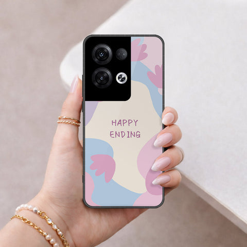 Oppo Reno 8 Pro Plus Cover - Happy Series - HQ Ultra Shine Premium Infinity Glass Soft Silicon Borders Case