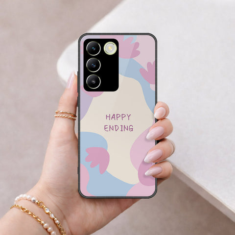 Vivo V30 Lite 4G Cover - Happy Series - HQ Ultra Shine Premium Infinity Glass Soft Silicon Borders Case