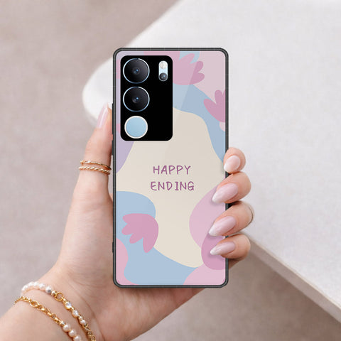Vivo V29 Cover - Happy Series - HQ Ultra Shine Premium Infinity Glass Soft Silicon Borders Case