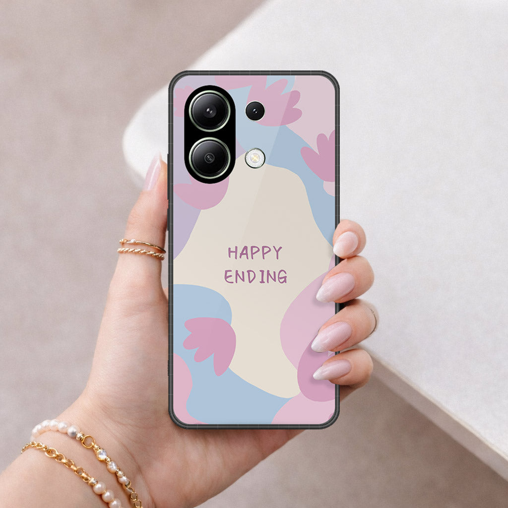 Xiaomi Redmi Note 13 Pro 4G Cover - Happy Series - HQ Ultra Shine Premium Infinity Glass Soft Silicon Borders Case (Fast Delivery)