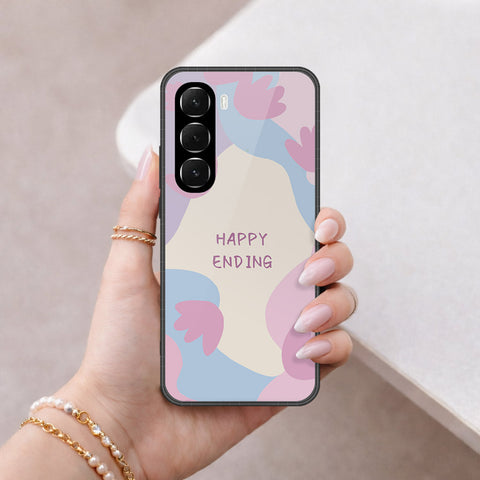 Infinix Hot 60i 4G Cover - Happy Series - HQ Ultra Shine Premium Infinity Glass Soft Silicon Borders Case