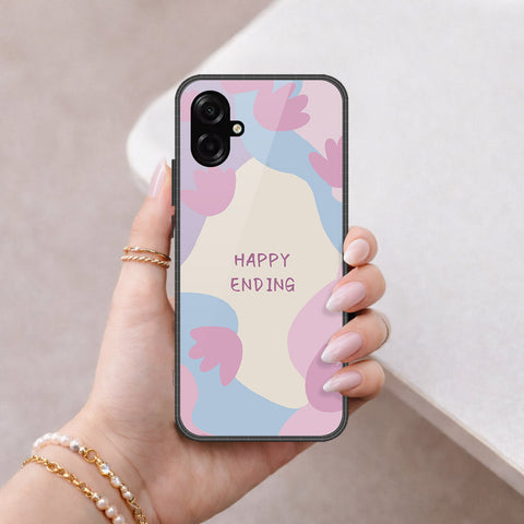 Samsung Galaxy F07 Cover - Happy Series - HQ Ultra Shine Premium Infinity Glass Soft Silicon Borders Case