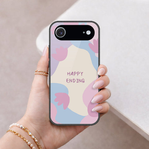 iPhone 18 Air - Happy Series - HQ Ultra Shine Premium Infinity Glass Soft Silicon Borders Case