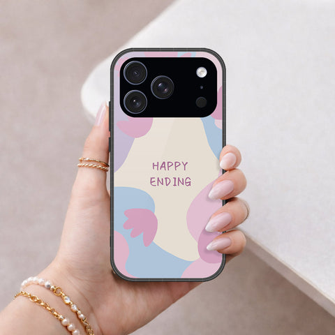 iPhone 17 Pro - Happy Series - HQ Ultra Shine Premium Infinity Glass Soft Silicon Borders Case