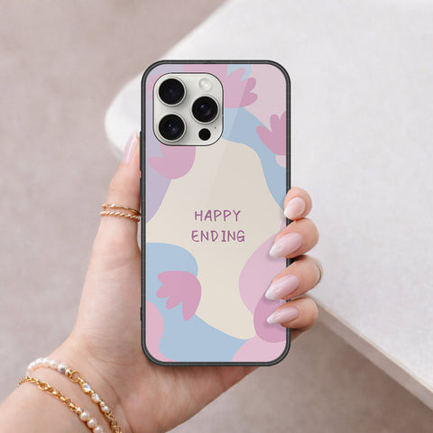 iPhone 16 Pro Max - Happy Series - HQ Ultra Shine Premium Infinity Glass Soft Silicon Borders Case