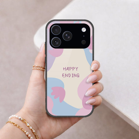 iPhone 18 Pro Max - Happy Series - HQ Ultra Shine Premium Infinity Glass Soft Silicon Borders Case