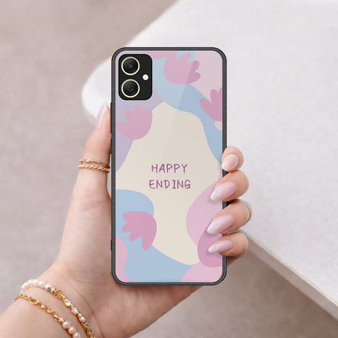 Samsung Galaxy A06 Cover - Happy Series - HQ Ultra Shine Premium Infinity Glass Soft Silicon Borders Case