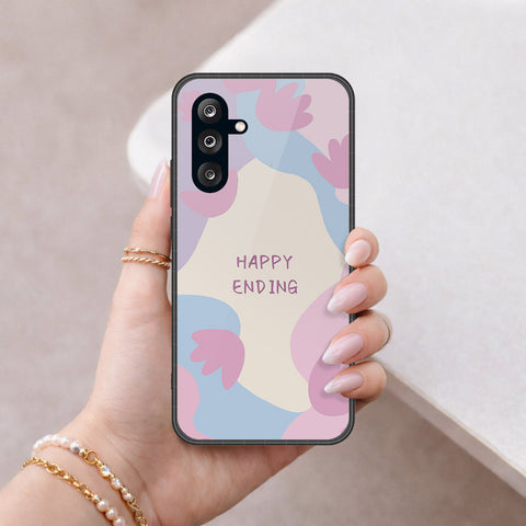 Samsung Galaxy A56 Cover - Happy Series - HQ Ultra Shine Premium Infinity Glass Soft Silicon Borders Case