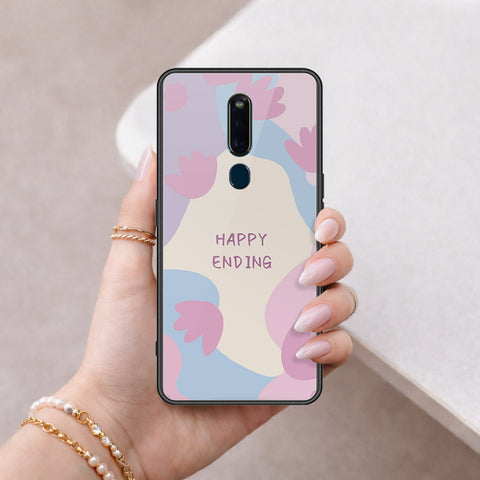 Oppo R19 Cover - Happy Series - HQ Ultra Shine Premium Infinity Glass Soft Silicon Borders Case