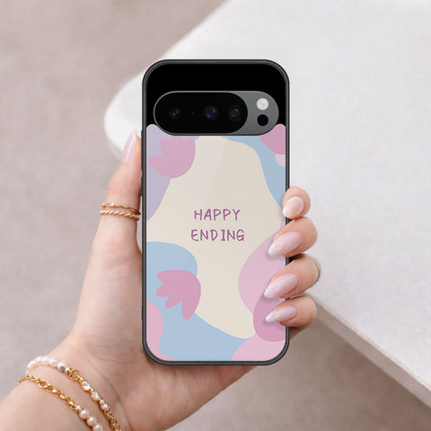Google Pixel 10 Pro Cover - Happy Series - HQ Ultra Shine Premium Infinity Glass Soft Silicon Borders Case