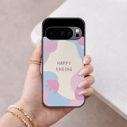 Google Pixel 9 Pro Cover - Happy Series - HQ Ultra Shine Premium Infinity Glass Soft Silicon Borders Case