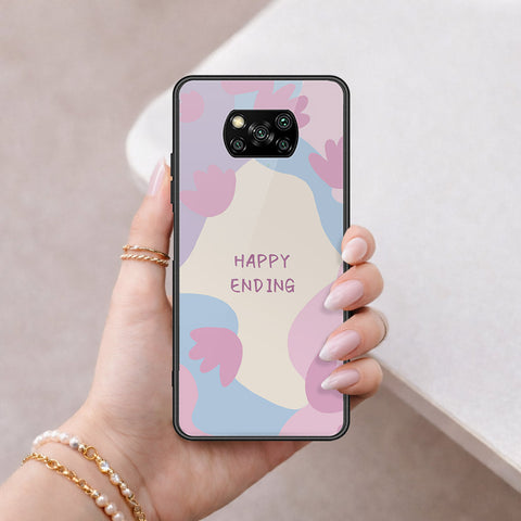 Xiaomi Poco X3 Pro Cover - Happy Series - HQ Ultra Shine Premium Infinity Glass Soft Silicon Borders Case