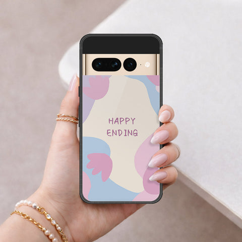 Google Pixel 7 Pro Cover - Happy Series - HQ Ultra Shine Premium Infinity Glass Soft Silicon Borders Case