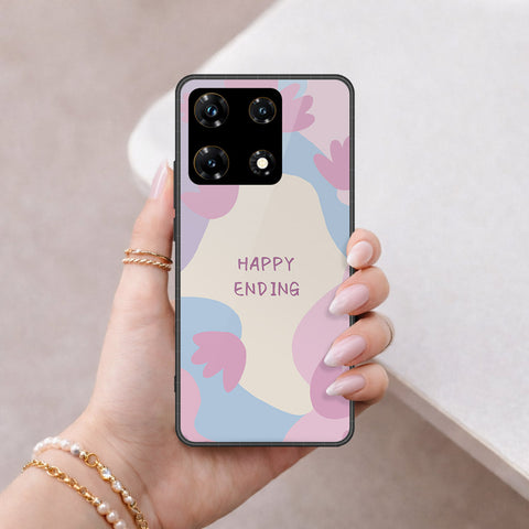 Infinix Note 30 Pro Cover - Happy Series - HQ Ultra Shine Premium Infinity Glass Soft Silicon Borders Case