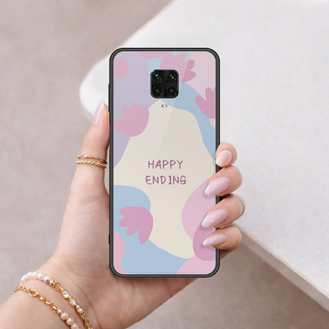 Xiaomi Redmi Note 9S Cover - Happy Series - HQ Ultra Shine Premium Infinity Glass Soft Silicon Borders Case