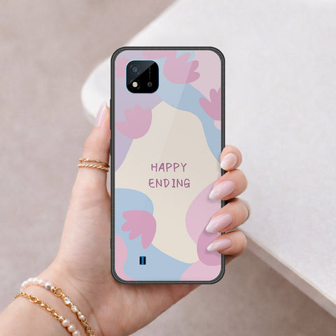 Realme C20A Cover - Happy Series - HQ Ultra Shine Premium Infinity Glass Soft Silicon Borders Case