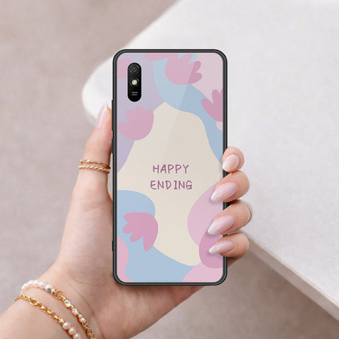 Xiaomi Redmi 9i Cover - Happy Series - HQ Ultra Shine Premium Infinity Glass Soft Silicon Borders Case
