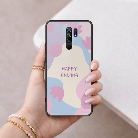 Xiaomi Redmi 9 Cover - Happy Series - HQ Ultra Shine Premium Infinity Glass Soft Silicon Borders Case
