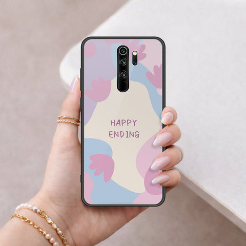Xiaomi Redmi Note 8 Pro Cover - Happy Series - HQ Ultra Shine Premium Infinity Glass Soft Silicon Borders Case
