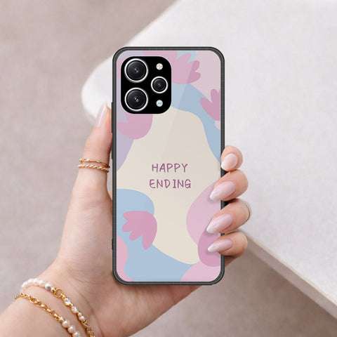 Xiaomi Redmi Note 12R Cover - Happy Series - HQ Ultra Shine Premium Infinity Glass Soft Silicon Borders Case