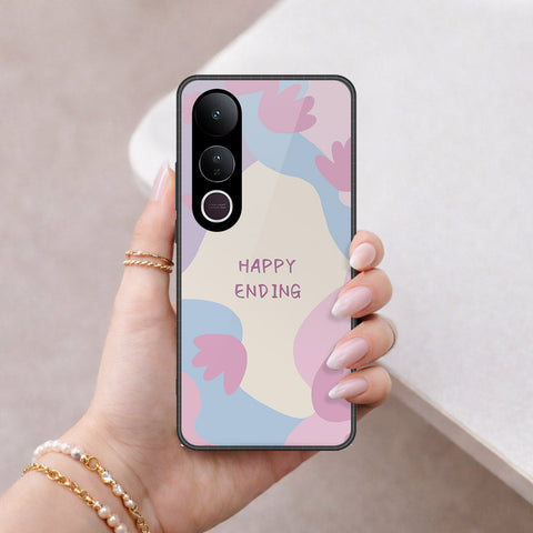 Vivo V50 Lite Cover - Happy Series - HQ Ultra Shine Premium Infinity Glass Soft Silicon Borders Case