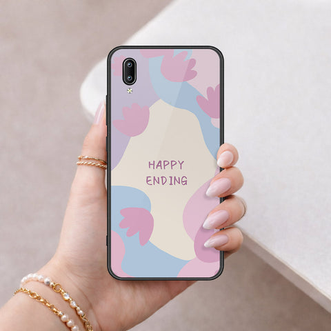 Vivo Y91 (Without Logo Hole) Cover - Happy Series - HQ Ultra Shine Premium Infinity Glass Soft Silicon Borders Case