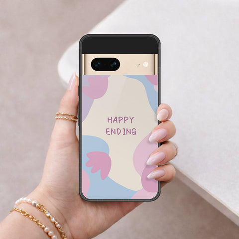 Google Pixel 7 Cover - Happy Series - HQ Ultra Shine Premium Infinity Glass Soft Silicon Borders Case
