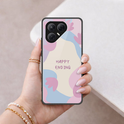 Tecno Pova 7 4G Cover - Happy Series - HQ Ultra Shine Premium Infinity Glass Soft Silicon Borders Case