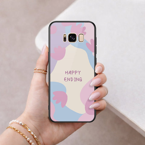 Samsung Galaxy S8 Plus Cover - Happy Series - HQ Ultra Shine Premium Infinity Glass Soft Silicon Borders Case
