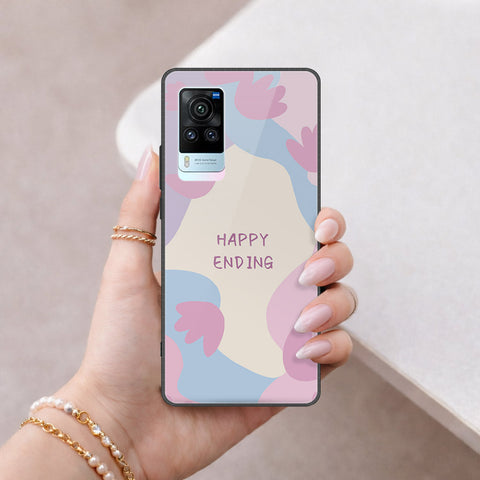 Vivo X60 Pro Cover - Happy Series - HQ Ultra Shine Premium Infinity Glass Soft Silicon Borders Case