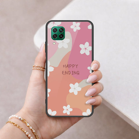 Huawei Nova 7i Cover - Happy Series - HQ Ultra Shine Premium Infinity Glass Soft Silicon Borders Case