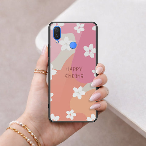 Huawei Y9 2019 Cover - Happy Series - HQ Ultra Shine Premium Infinity Glass Soft Silicon Borders Case