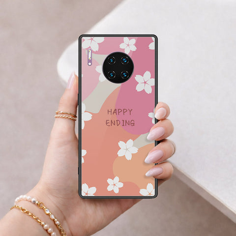 Huawei Mate 30 Pro Cover - Happy Series - HQ Ultra Shine Premium Infinity Glass Soft Silicon Borders Case