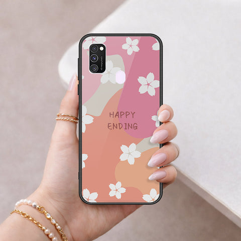 Samsung Galaxy M30s Cover - Happy Series - HQ Ultra Shine Premium Infinity Glass Soft Silicon Borders Case