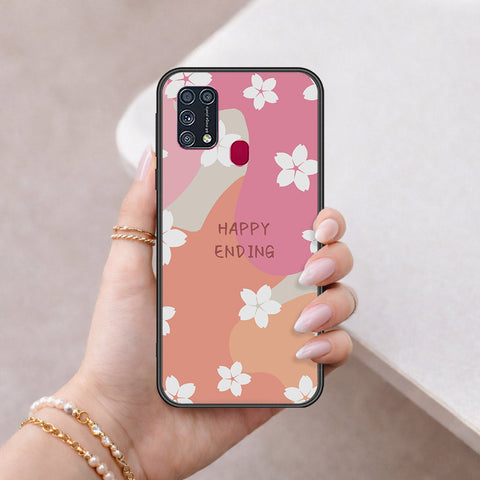 Samsung Galaxy M21s Cover - Happy Series - HQ Ultra Shine Premium Infinity Glass Soft Silicon Borders Case