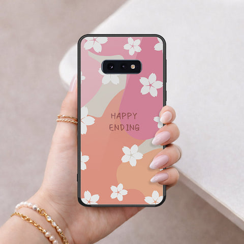Samsung Galaxy S10e Cover - Happy Series - HQ Ultra Shine Premium Infinity Glass Soft Silicon Borders Case