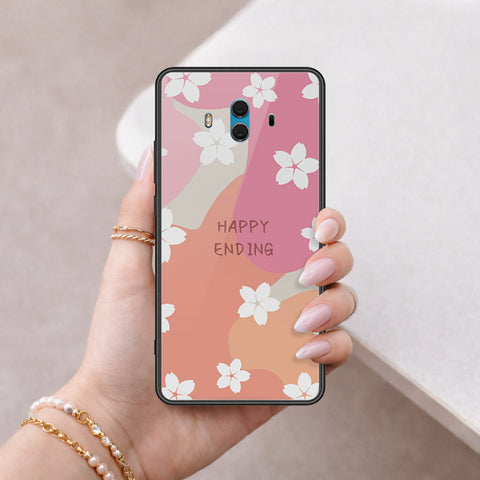 Huawei Mate 10 Cover - Happy Series - HQ Ultra Shine Premium Infinity Glass Soft Silicon Borders Case