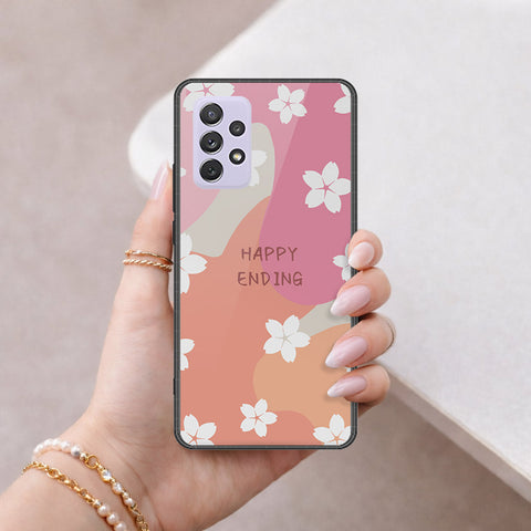 Samsung Galaxy A72 Cover - Happy Series - HQ Ultra Shine Premium Infinity Glass Soft Silicon Borders Case
