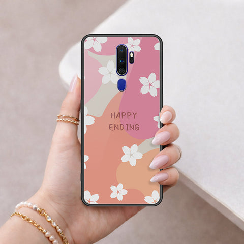 Oppo A9 2020 Cover - Happy Series - HQ Ultra Shine Premium Infinity Glass Soft Silicon Borders Case