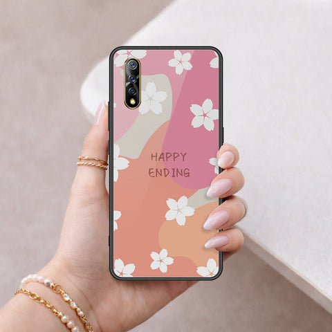 vivo Z5 Cover - Happy Series - HQ Ultra Shine Premium Infinity Glass Soft Silicon Borders Case