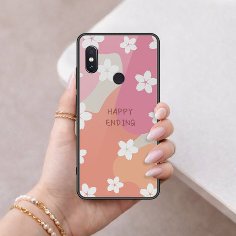 Xiaomi Redmi Note 5 Pro Cover - Happy Series - HQ Ultra Shine Premium Infinity Glass Soft Silicon Borders Case