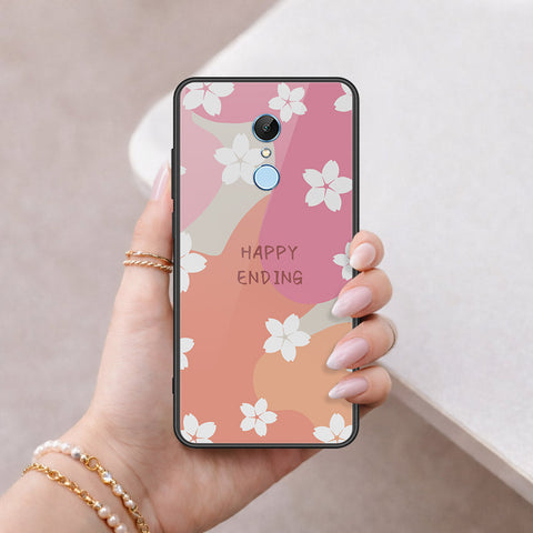Xiaomi Redmi 5 Cover - Happy Series - HQ Ultra Shine Premium Infinity Glass Soft Silicon Borders Case