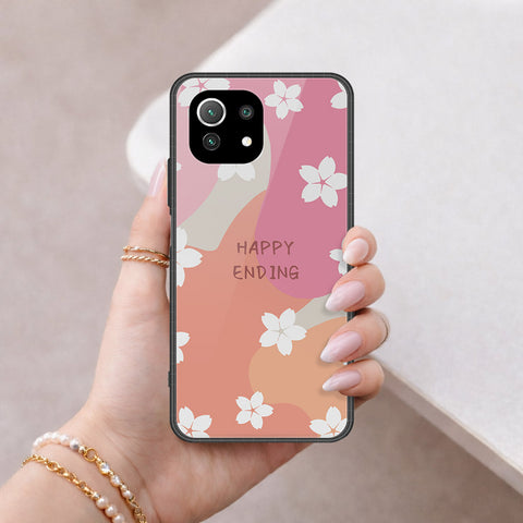 Xiaomi Mi 11 Lite Cover - Happy Series - HQ Ultra Shine Premium Infinity Glass Soft Silicon Borders Case