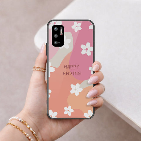 Xiaomi Poco M3 Pro Cover - Happy Series - HQ Ultra Shine Premium Infinity Glass Soft Silicon Borders Case