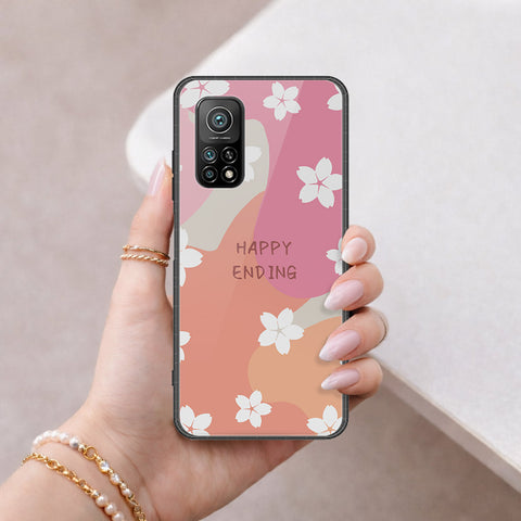 Xiaomi Mi 10T Cover - Happy Series - HQ Ultra Shine Premium Infinity Glass Soft Silicon Borders Case