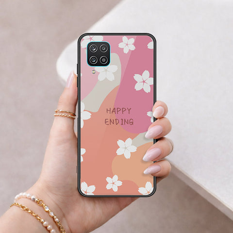 Samsung Galaxy A12 Nacho Cover - Happy Series - HQ Ultra Shine Premium Infinity Glass Soft Silicon Borders Case